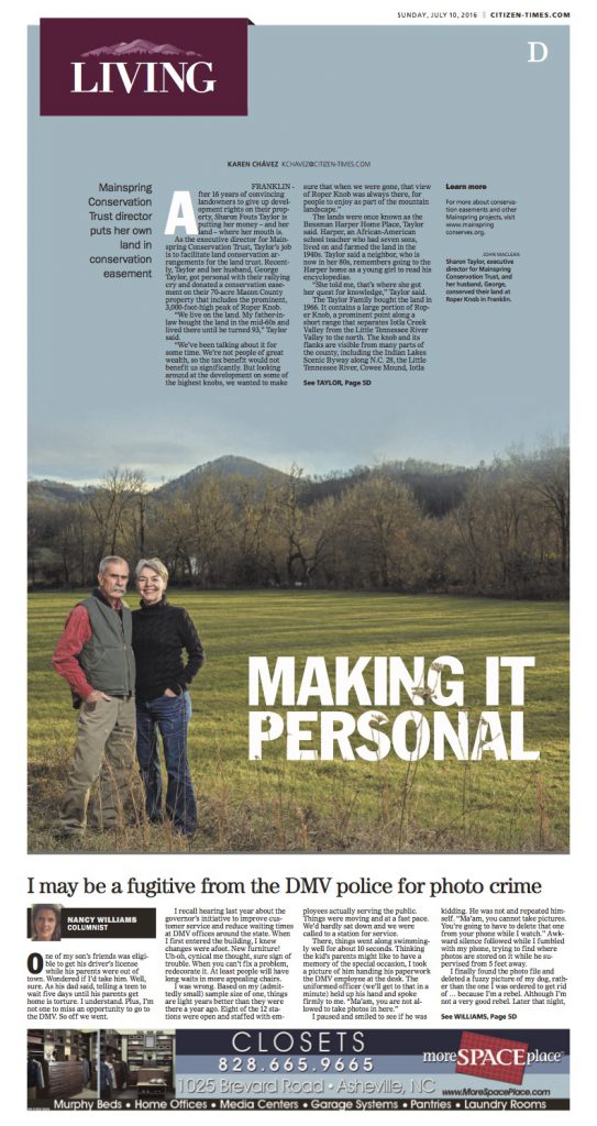 AshevilleCitizen-Times_Taylor Easement Story cover